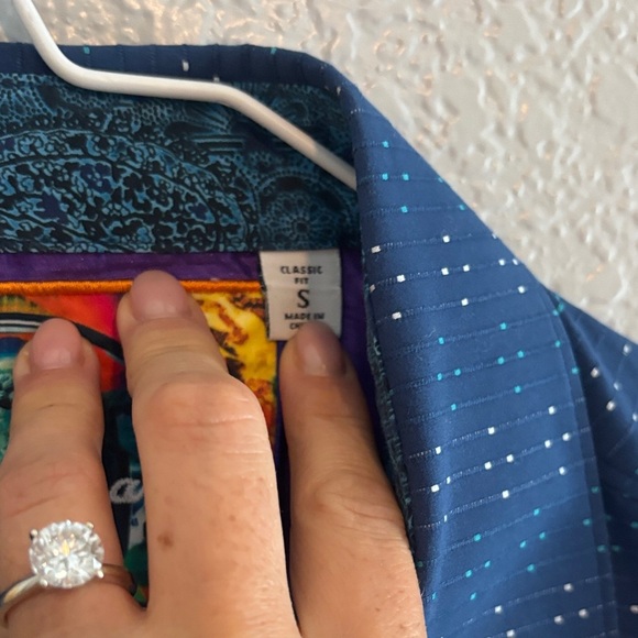 Robert Graham Blue Button-Up Shirt - Picture 4 of 9